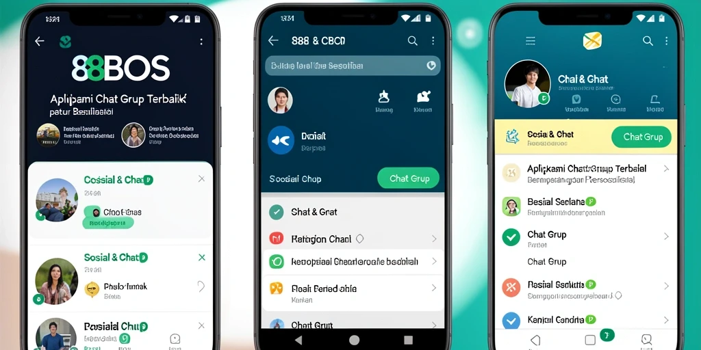 Tampilan antarmuka 88BOS saat chatting grup.