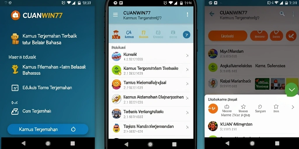 Antarmuka aplikasi CUANWIN77 yang sederhana dan fungsional.