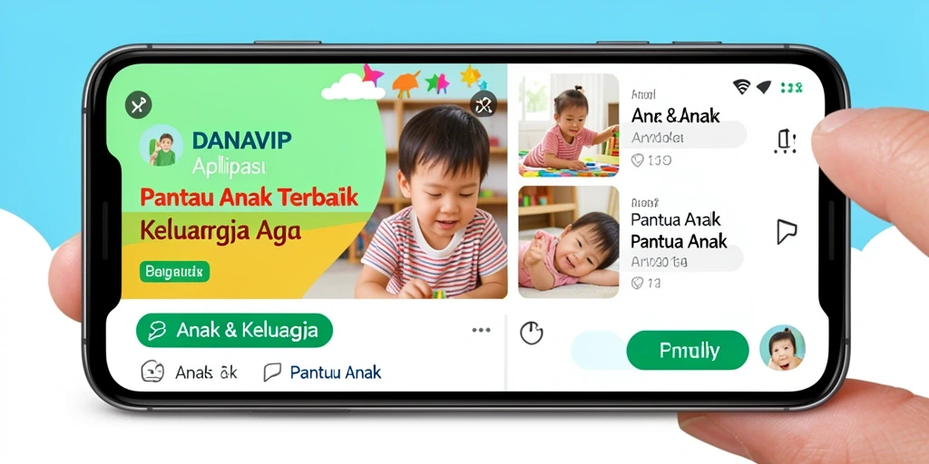 Antarmuka utama aplikasi DANAVIP dengan fitur Pantau Anak.