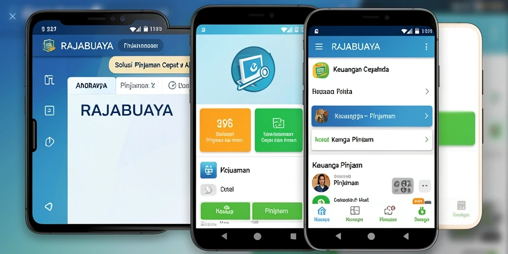 Antarmuka pengguna <strong>RAJABUAYA</strong> yang sederhana dan intuitif untuk mengajukan pinjaman.