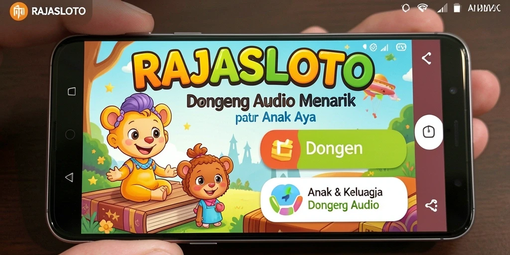 Antarmuka pengguna RAJASLOTO yang ramah anak dan menarik.