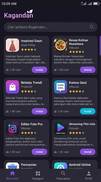 Kagandan – Aplikasi Populer dan Kanal Uji Indonesia