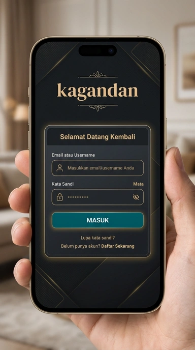 Masuk Akun Kagandan untuk Pengguna Android